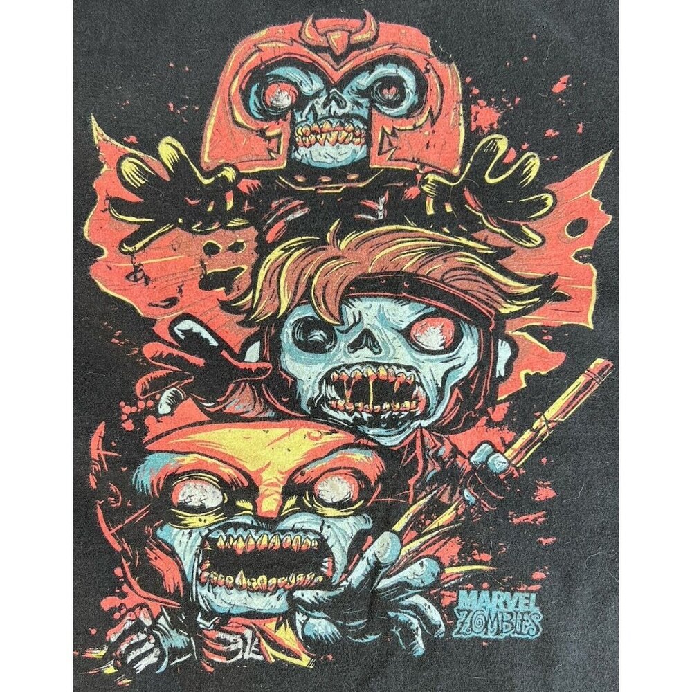Funko POP‎ Marvel Zombies Tee Size Large T Shirt Wolverine Magneto Gambit Black